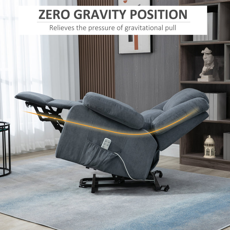 HomCom 41.25 Power Lift Assist Zero Gravity Recliner Wayfair